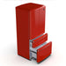 Forno Luigi 18 cu.ft. French Door Refrigerator Red, Handle-Free Design FORNO