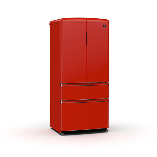 Forno Luigi 18 cu.ft. French Door Refrigerator Red, Handle-Free Design FORNO
