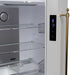 Forno Luigi 18 cu.ft. French Door Refrigerator White, Antique Brass Handles FORNO