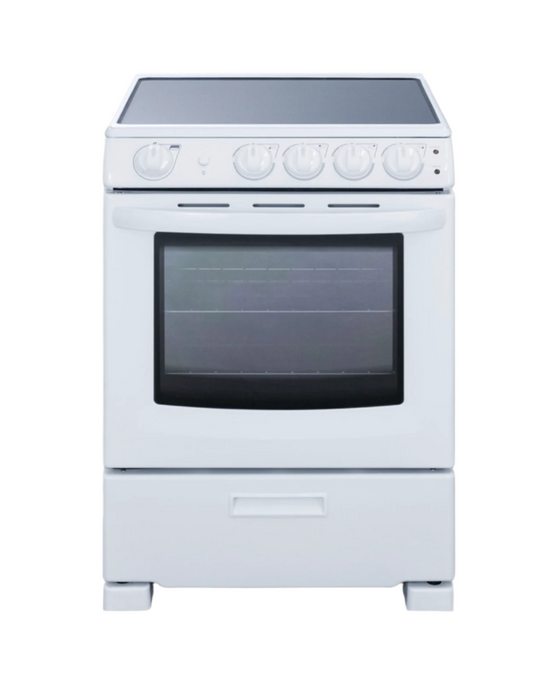 Summit 24" Wide Electric Smooth-Top Range White