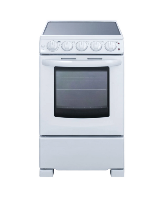 Summit 20" Wide Electric Smooth-Top Range - White
