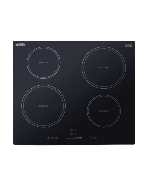 Summit 24" Wide 208-240V 5-Zone Induction Cooktop Black Summit Appliance