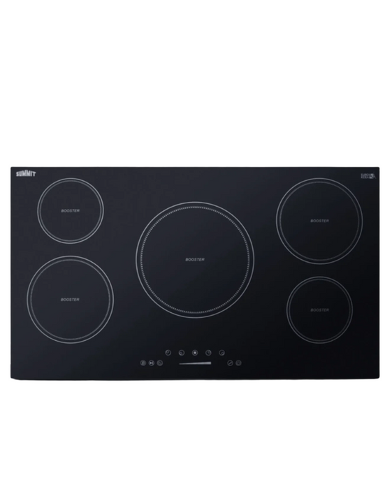 Summit 36" Wide 208-240V 5-Zone Induction Cooktop Black Summit Appliance