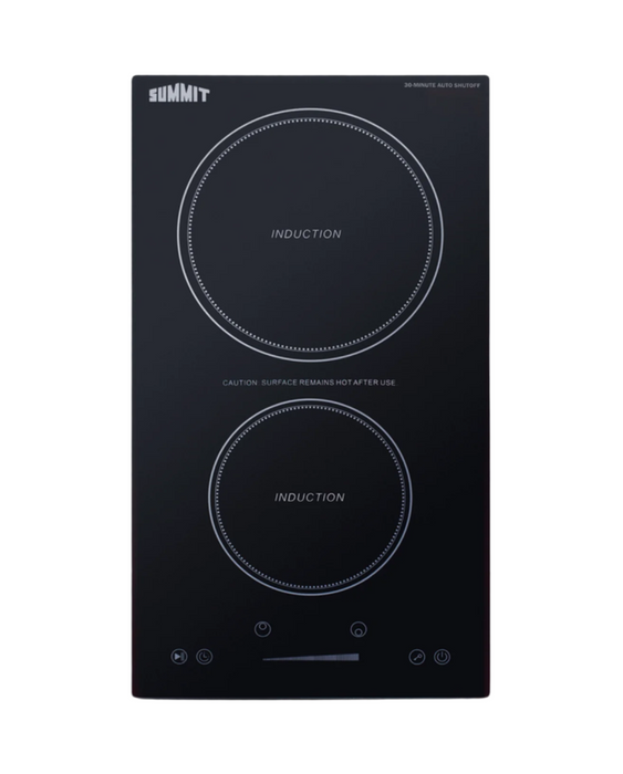 Summit 12" Wide 115V 2-Zone Induction Cooktop, Cord Included Summit Appliance