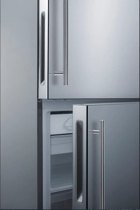 Summit Appliance 28" Wide Bottom Freezer Refrigerator With Steel Grill Accessory