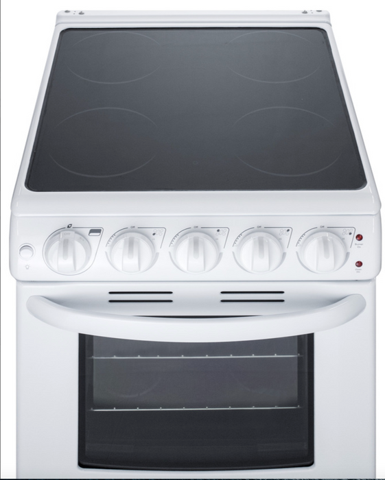 Summit 20" Wide Electric Smooth-Top Range - White