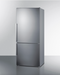 Summit Appliance 28" Wide Bottom Freezer Refrigerator With Steel Handles - Stainless Steel Summit Appliance