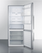 Summit Appliance 28" Wide Bottom Freezer Refrigerator With Steel Handles - Stainless Steel Summit Appliance