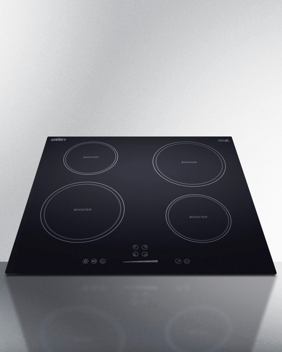 Summit 24" Wide 208-240V 5-Zone Induction Cooktop Black Summit Appliance