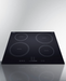 Summit 24" Wide 208-240V 5-Zone Induction Cooktop Black Summit Appliance