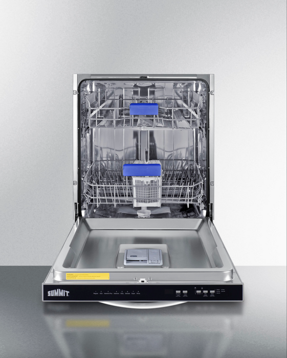 Summit 24" Wide Built-In Dishwasher, ADA Compliant, Stainless Steel Summit Appliance