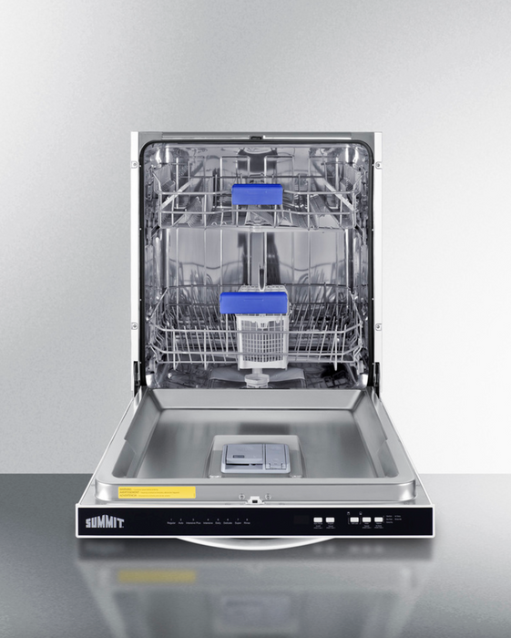 Summit 24" Wide Built-In Dishwasher, ADA Compliant, White Summit Appliance