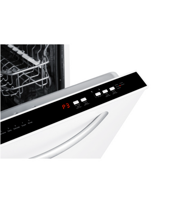 Summit 24" Wide Built-In Dishwasher, ADA Compliant, White Summit Appliance