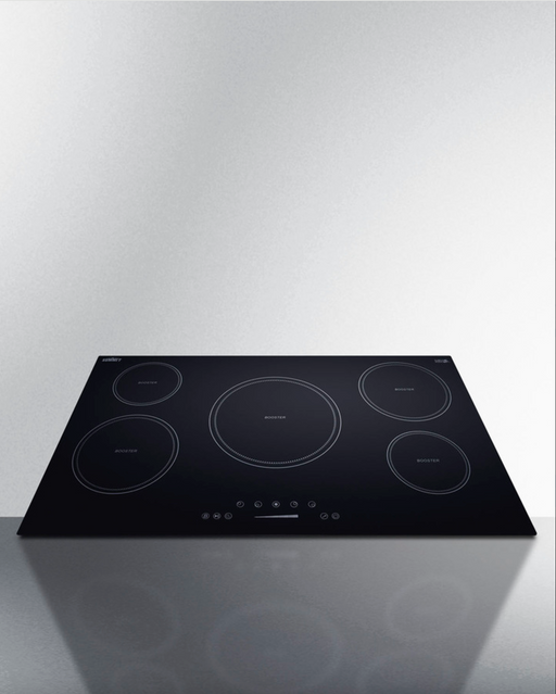 Summit 36" Wide 208-240V 5-Zone Induction Cooktop Black Summit Appliance