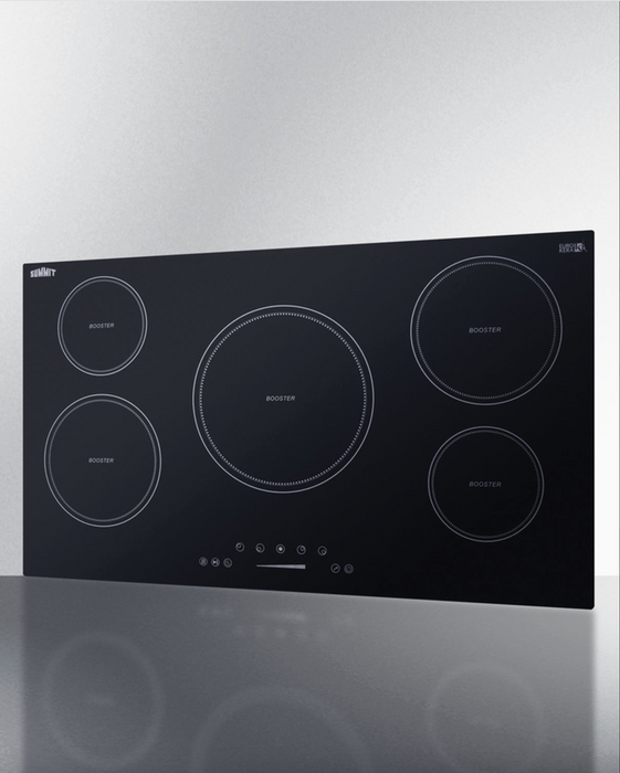Summit 36" Wide 208-240V 5-Zone Induction Cooktop Black Summit Appliance