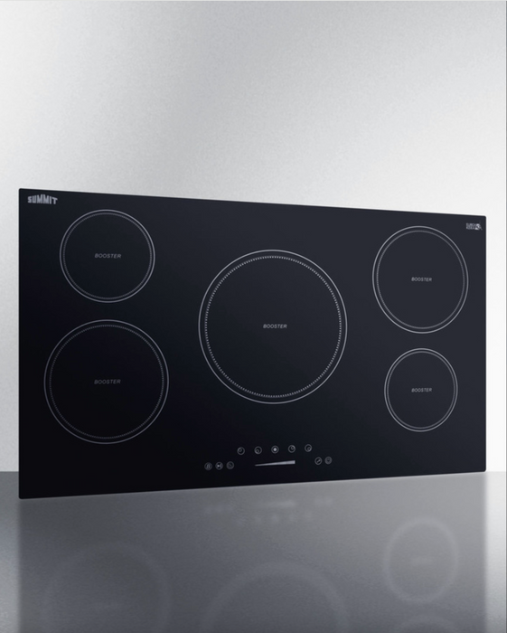 Summit 36" Wide 208-240V 5-Zone Induction Cooktop Black Summit Appliance