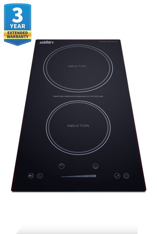 Summit 12" Wide 115V 2-Zone Induction Cooktop, Cord Included Summit Appliance