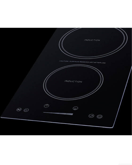 Summit 12" Wide 115V 2-Zone Induction Cooktop, Cord Included Summit Appliance