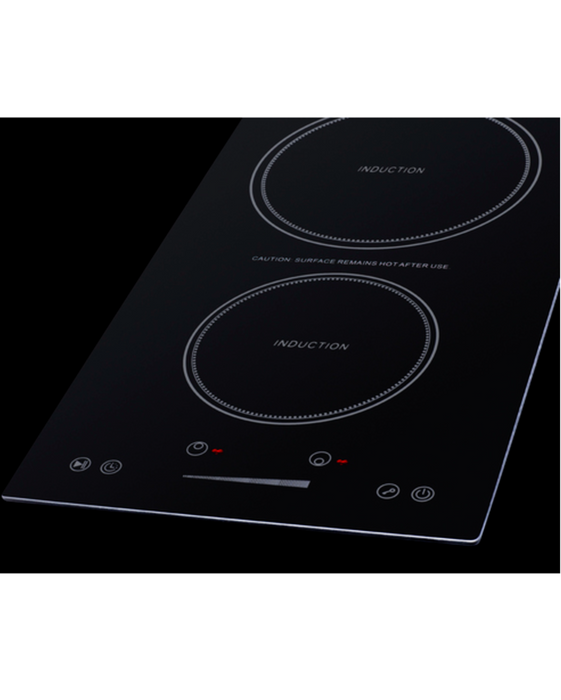 Summit 12" Wide 115V 2-Zone Induction Cooktop, Cord Included Summit Appliance