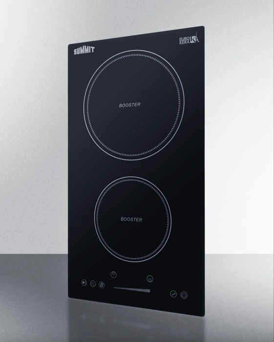 Summit 12" Wide 208-240V 5-Zone Induction Cooktop Black Summit Appliance