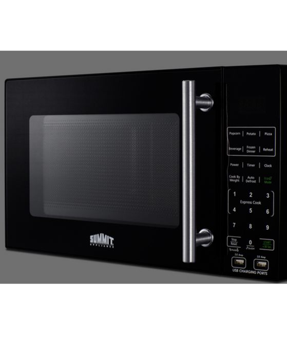 Summit Compact Microwave with USB Ports and Allocator Summit Appliance