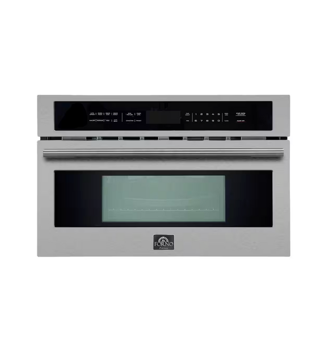 Oliena Espresso White 30 Inch 1750 Watt Compact Oven & 1000 Watt Microwave, 1.6 cu. ft. FORNO