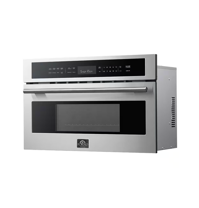 Oliena Espresso White 30 Inch 1750 Watt Compact Oven & 1000 Watt Microwave, 1.6 cu. ft. FORNO