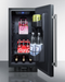 Summit 15" Wide Built-In All-Refrigerator, ADA Compliant Black Summit Appliance