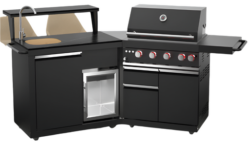 Forno All'Aperto BBQ with 62,600 BTU, Sink Module, and Beverage Center FORNO
