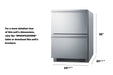 Summit 24" Wide 2-Drawer All-Freezer, ADA Compliant Summit Appliance