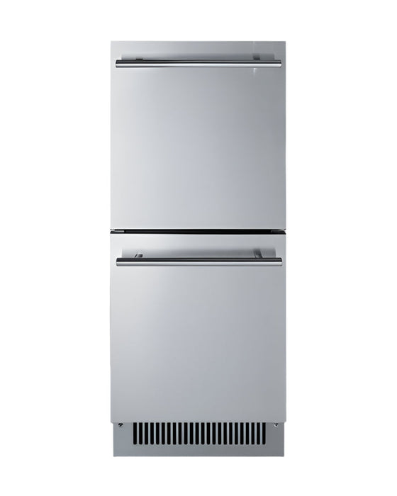 Summit 15" Wide 2-Drawer All-Refrigerator, ADA Compliant Summit Appliance