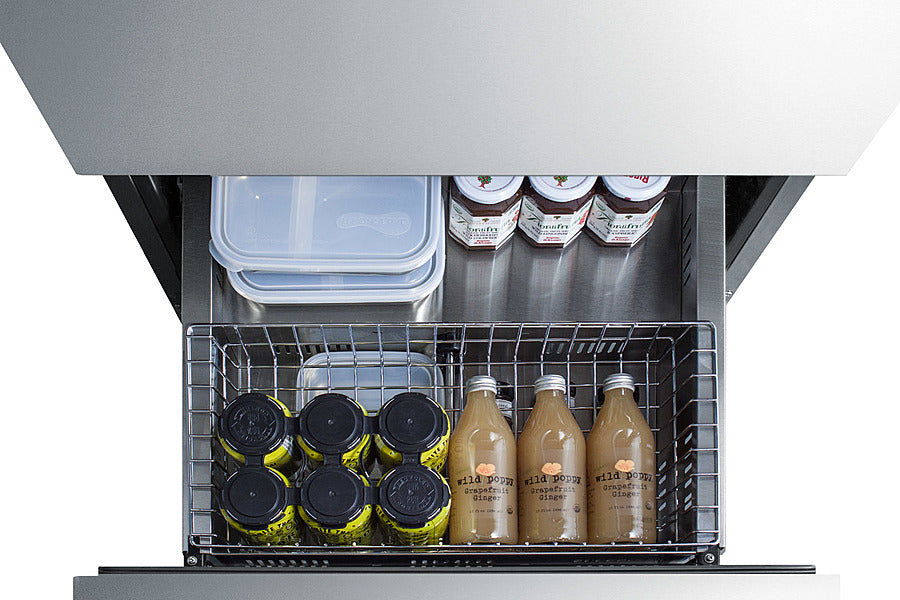Summit 24" Wide 2-Drawer All-Refrigerator, ADA Compliant Summit Appliance