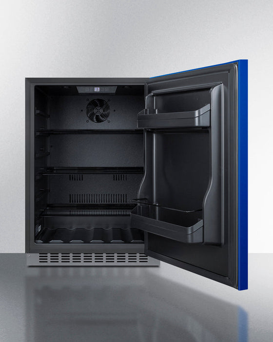 Summit 24" Wide Built-In All-Refrigerator, ADA Compliant (Blue) Summit Appliance