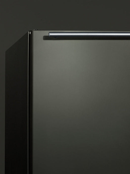 Summit 24" Wide Built-In All-Refrigerator, ADA Compliant - Left Hand Door Swing (Black Stainless Steel) Summit Appliance