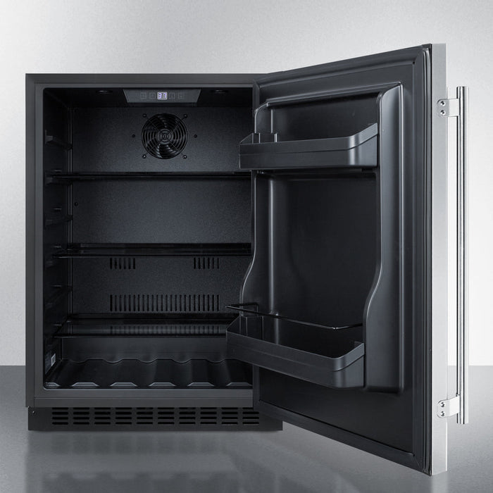 Summit 24" Wide Built-In All-Refrigerator, ADA Compliant (Right Hand Door Swing) Summit Appliance