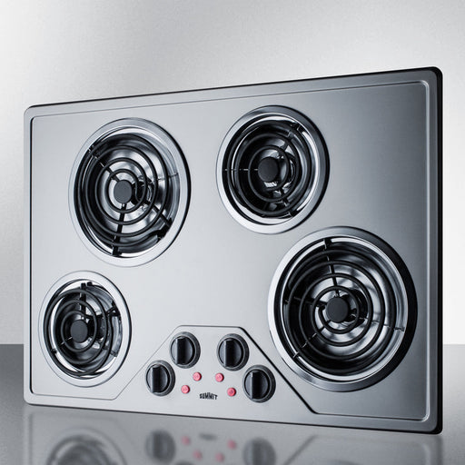 Summit 30" Wide 230V 4-Burner Coil Cooktop Summit Appliance