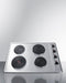 Summit 30" Wide 208/240V 4-Burner Solid Disk Cooktop Summit Appliance