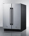 Summit 24" Wide Built-In Refrigerator-Freezer - stainless steel and Black Summit Appliance