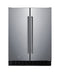 Summit 24" Wide Built-In Refrigerator-Freezer - stainless steel and Black Summit Appliance