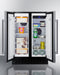 Summit 24" Wide Built-In Refrigerator-Freezer - stainless steel and Black Summit Appliance