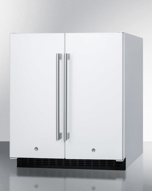 Summit 30" Wide Built-In Refrigerator-Freezer - White Summit Appliance