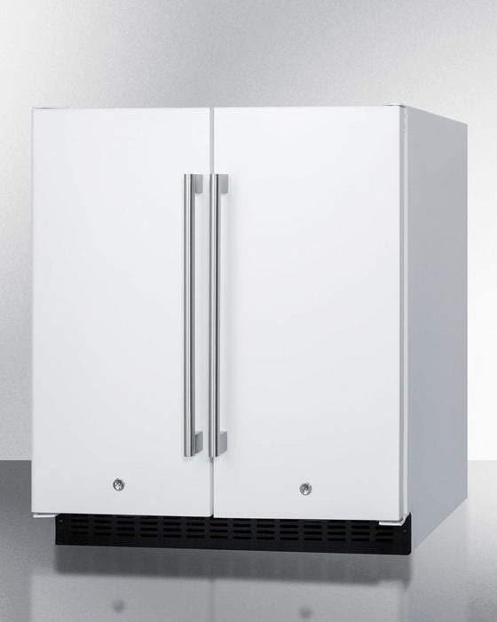 Summit 30" Wide Built-In Refrigerator-Freezer - White Summit Appliance