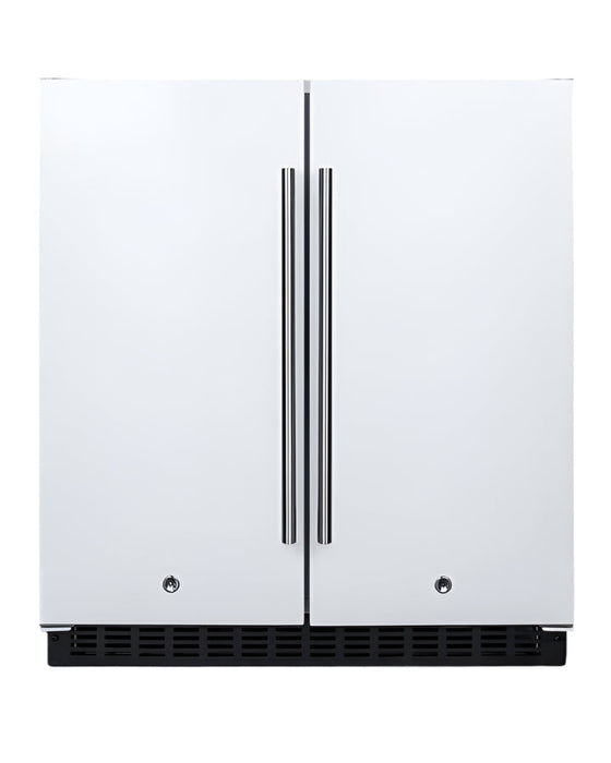 Summit 30" Wide Built-In Refrigerator-Freezer - White Summit Appliance