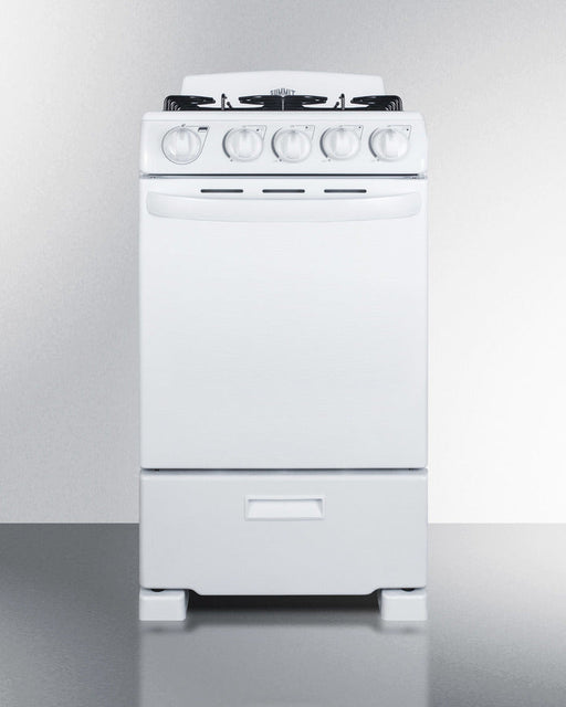 Summit 20" Wide Gas Range (White) Summit Appliance