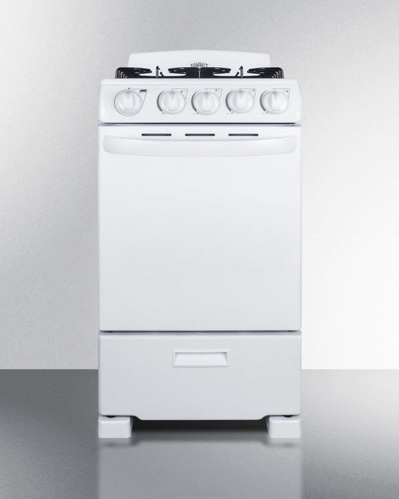 Summit 20" Wide Gas Range (White) Summit Appliance