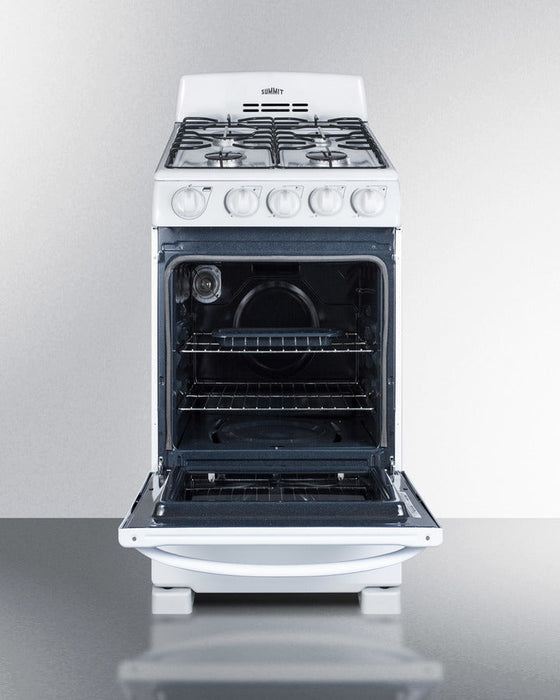 Summit 20" Wide Gas Range (White) Summit Appliance