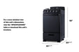 Summit 20" Wide Gas Range (Black) Summit Appliance