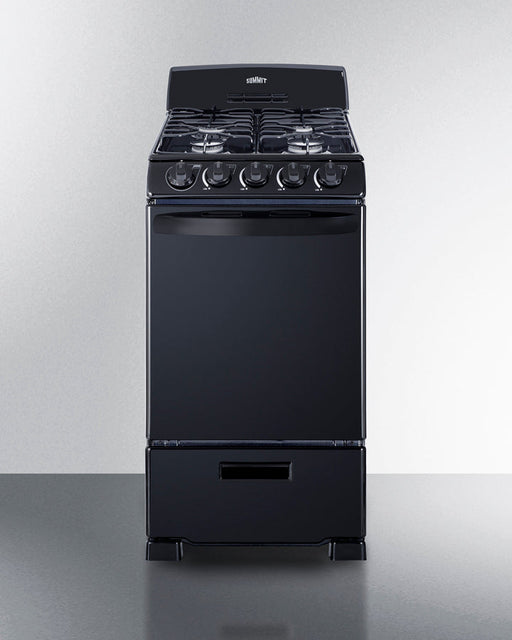Summit 20" Wide Gas Range (Black) Summit Appliance