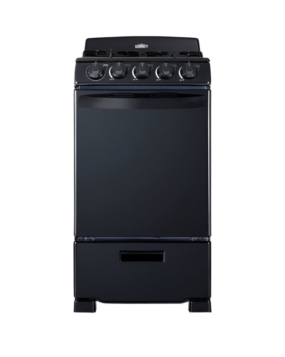 Summit 20" Wide Gas Range (Black) Summit Appliance