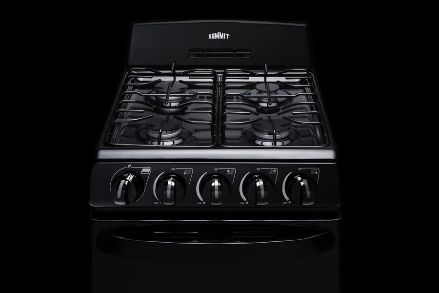 Summit 20" Wide Gas Range (Black) Summit Appliance
